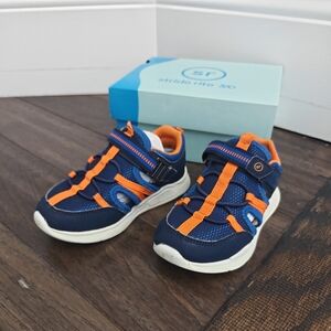 Stride Rite Brinley Navy & Orange Boys Sandals Toddler 9M